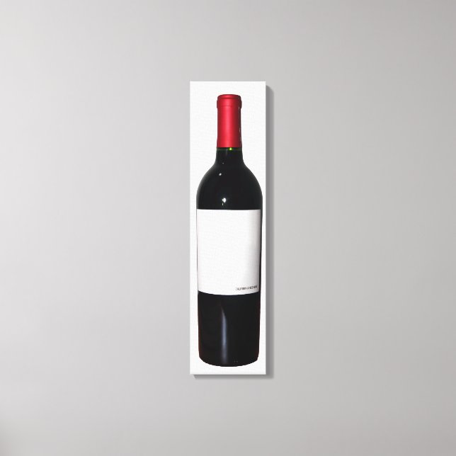 Wine Bottle (Blank Label) Wrapped Canvas (Front)