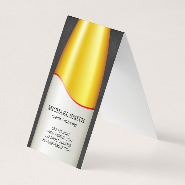 Wine Bottle Business Card (Front)