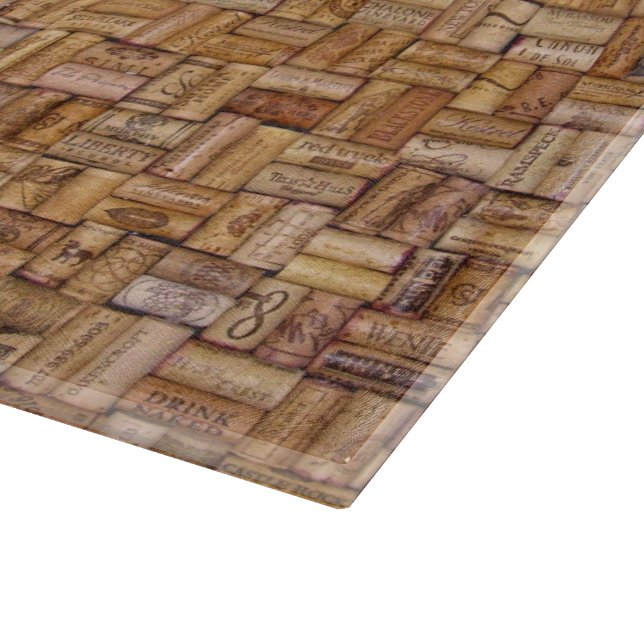 Wine Bottle Cork Neutral Tan Beige Texture Brown Cutting Board (Corner)