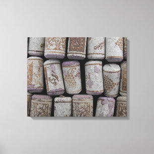 Wine Bottle Corks Close-Up Photo Canvas
