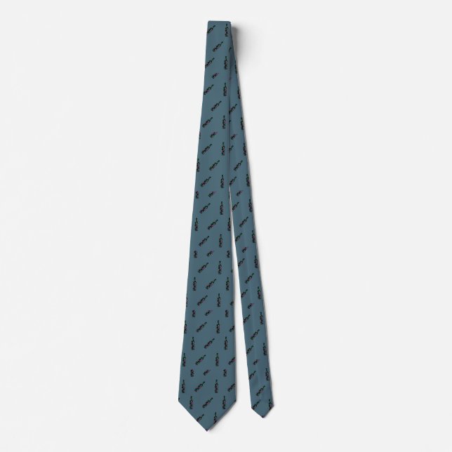 Wine Bottle Dark Tie (Front)