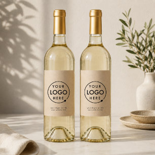 Wine Bottle Label Business Logo Kraft Stickers