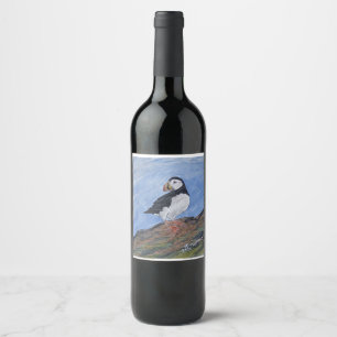 wine bottle  label    of NL   Puffin