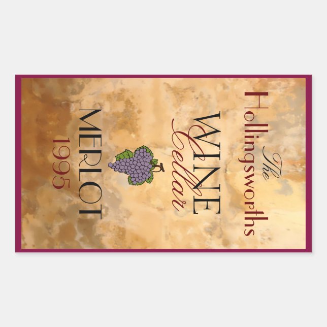 Wine Bottle Label Personalized (Front)