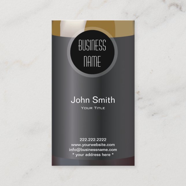 Wine Bottle Label Wine Business Card (Front)