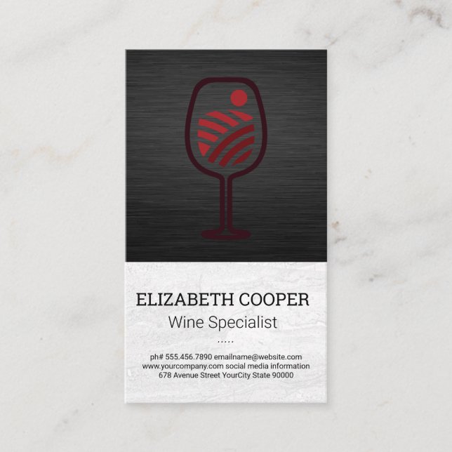 Wine Bottle Logo | Tastings  Business Card (Front)