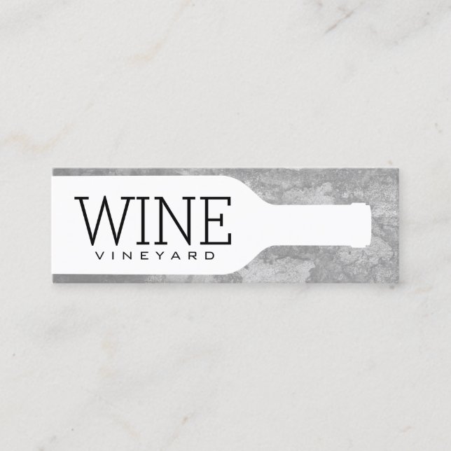 Wine Bottle Mini Business Card (Front)
