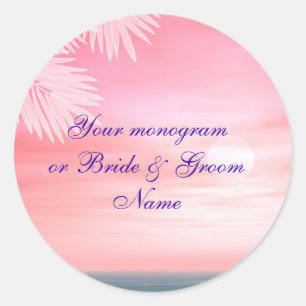 Wine Bottle or Beer Labels Beach Wedding