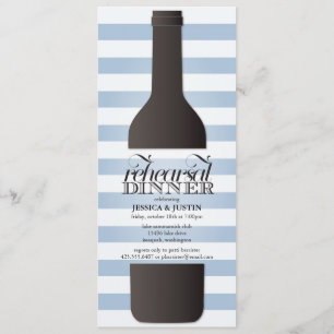 Wine Bottle Rehearsal Dinner Invitation