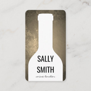 Wine Bottle Sepia Rustic Background Business Card