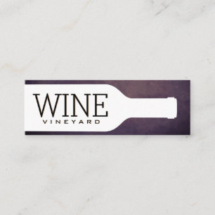 Wine Bottle   Vintage Background Mini Business Card