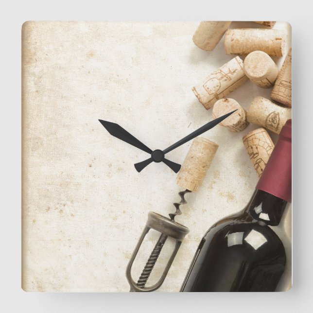 Wine Bottle Wall Clock (Front)