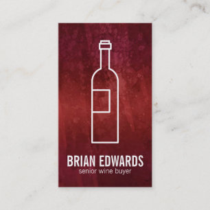 Wine Bottle (white)   Artistic Red Business Card