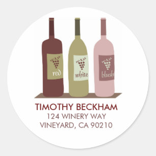 Wine Bottles Address Labels