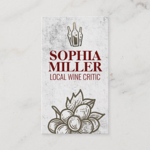 Wine Bottles and Grape Icon Business Card