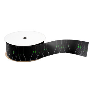 Wine Bottles Black Grosgrain Ribbon