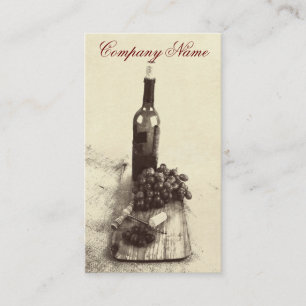 Wine bottles business card template