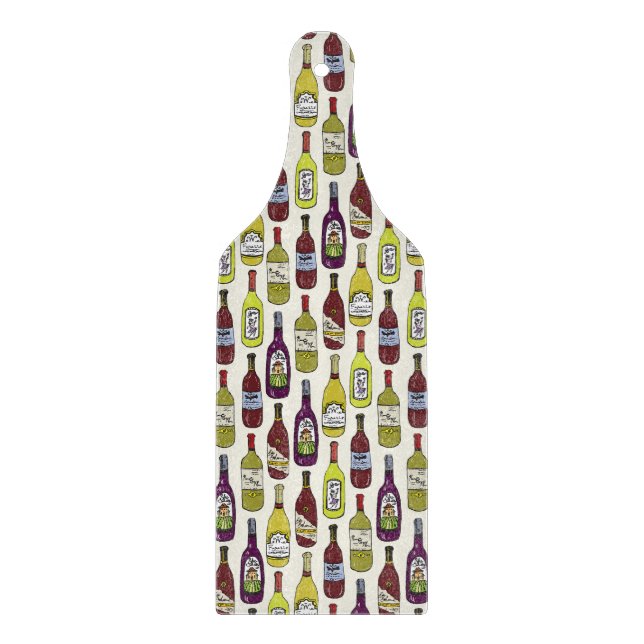 Wine Bottles Cutting Board (Front)