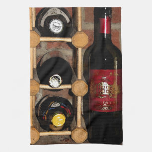 Wine Bottles Kitchen Towel