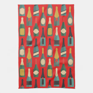 Wine Bottles Kitchen Towel