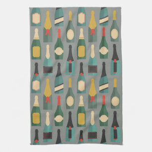 Wine Bottles Kitchen Towel