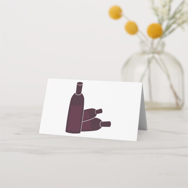 Wine Bottles Place Card (Front)