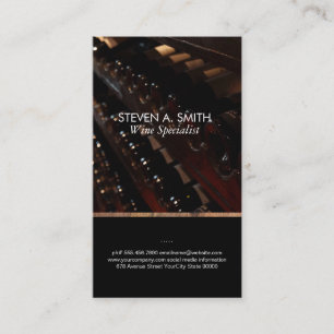 Wine Bottles   Wood Business Card