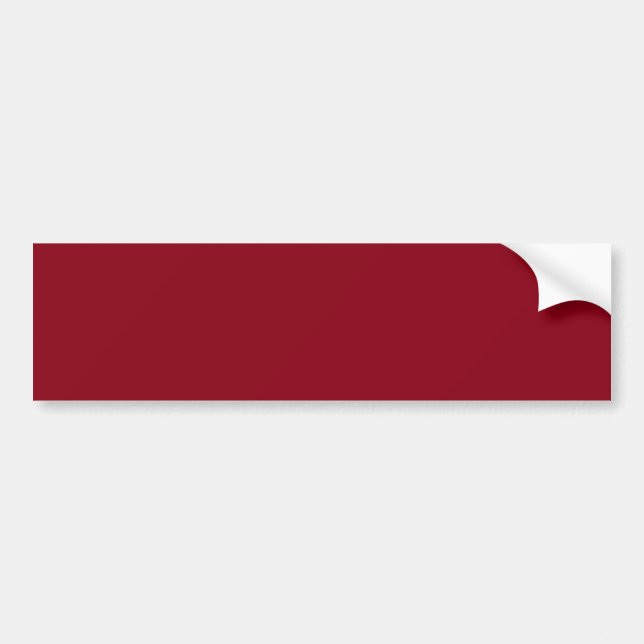 Wine Burgundy Dark Red Colour Only Custom Bumper Sticker (Front)