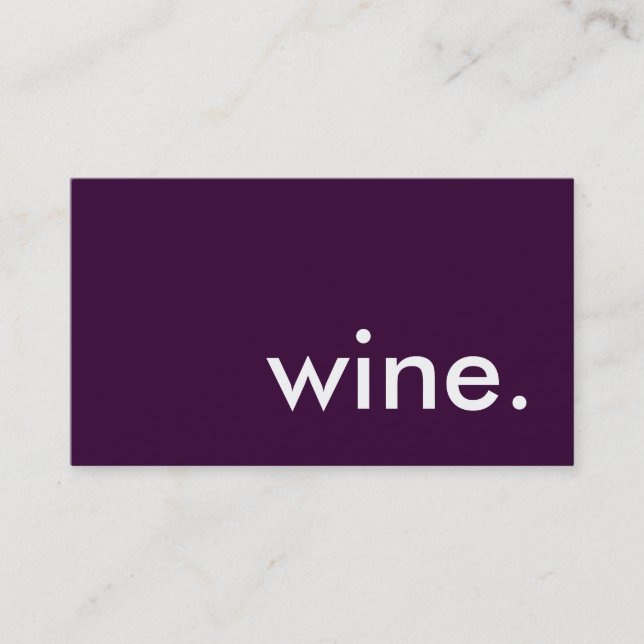 wine. business card (Front)