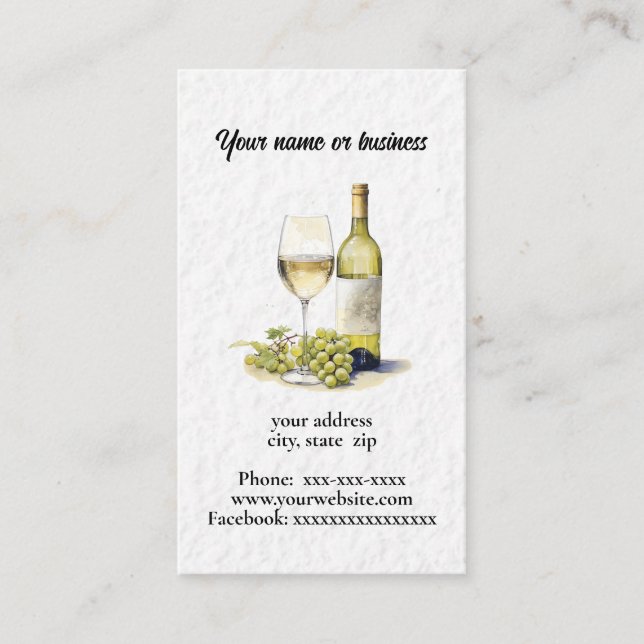 Wine Business Card (Front)