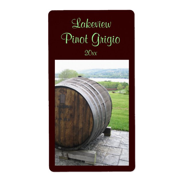 Wine Cask Homemade Wine Label (Front)