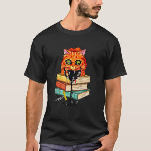 Wine Cats And Books Kitten Halloween Drinking Read T-Shirt