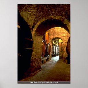 Wine cellar in Montepulciano, Tuscany, Italy Poster