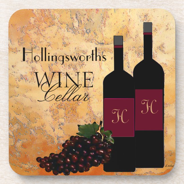 Wine Cellar Personalized Coaster (Front)