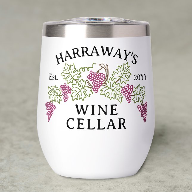 Wine Cellar Personalized Name | Grapes and Leaves (Creator Uploaded)