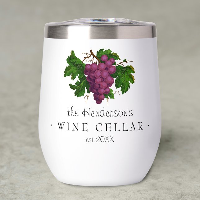 Wine Cellar Personalized Name with Grapes (Creator Uploaded)
