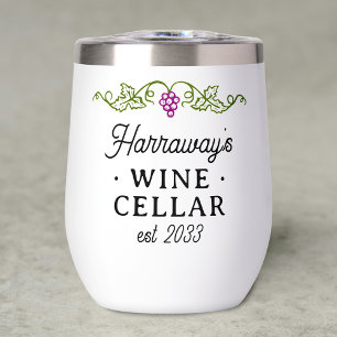 Wine Cellar Purple Grapes Personalized Name Date
