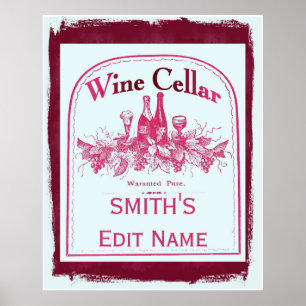 Wine Cellar Sign Edit Name change text
