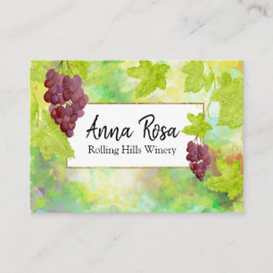 *~* Wine Cellar Wine Grapes Vineyard Winery Business Card
