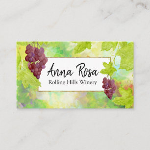 *~*  Wine Cellar Wine Grapes Vineyard Winery Business Card