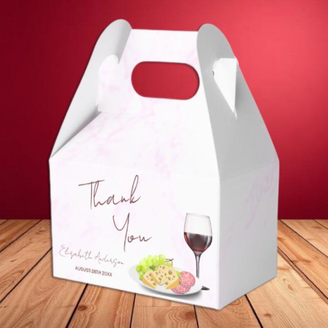 Wine & Charcuterie Bridal Shower Favor Box (Creator Uploaded)