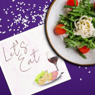 Wine & Charcuterie Bridal Shower Napkin