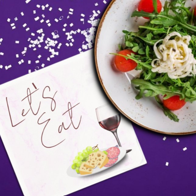 Wine & Charcuterie Bridal Shower Napkin (Creator Uploaded)