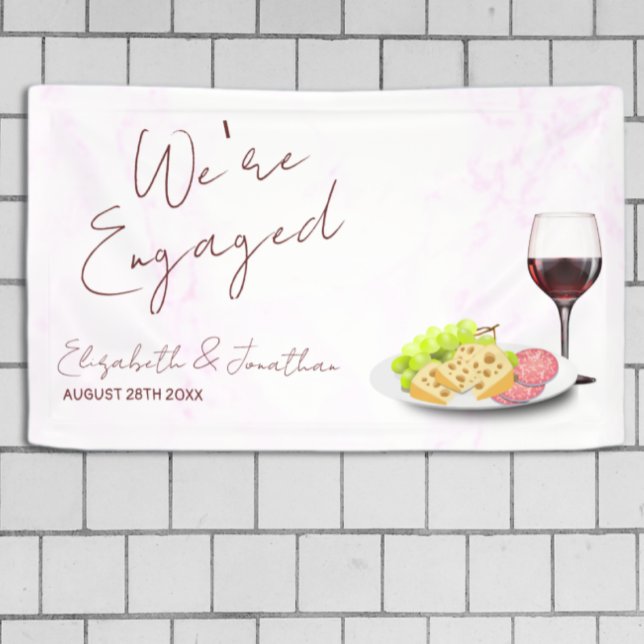 Wine & Charcuterie Engagement Party Banner (Creator Uploaded)