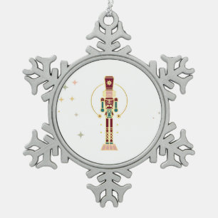 Wine Charm Holiday theme festive , gold Snowflake Pewter Christmas Ornament