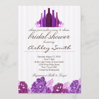Wine & Cheese Bridal Shower Invitation