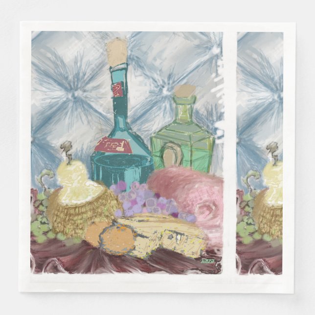 Wine & Cheese Charcuterie  Napkin (Front)