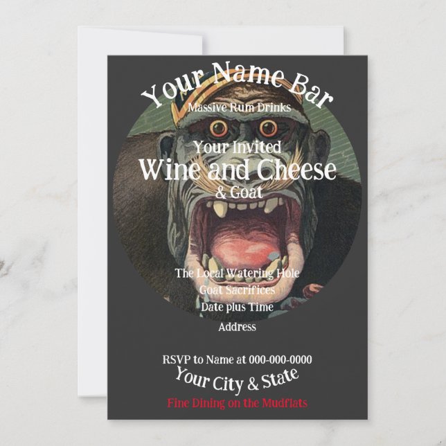 Wine & Cheese Party Invitation (Front)