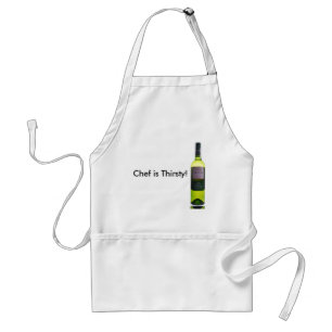 wine, Chef is Thirsty! Standard Apron