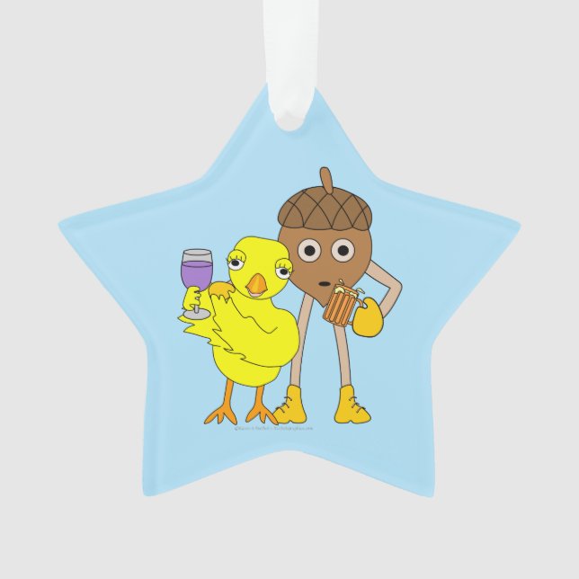 Wine Chick Beer Nut Ornament (Front)